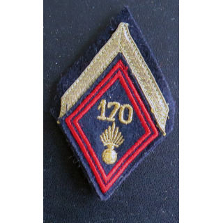 170° RI : Galon de sergent appelé (PDL) du 170° régiment d'infanterie avec crochets de fixation