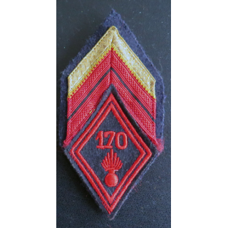 170° RI : Galon de caporal-chef appelé (PDL) du 170° régiment d'infanterie avec crochets de fixation