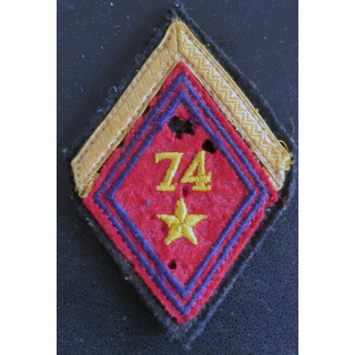 74° RAB : Galon de sergent appelé (PDL) du 74° régiment d'Artillerie blindé (trous de mite)