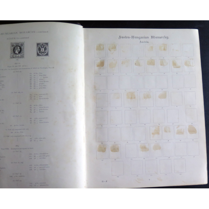 Magnifique album de timbres "The Imperial Postage Stamp Album" avec traces de gommettes