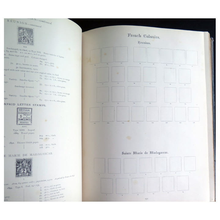 Magnifique album de timbres "The Imperial Postage Stamp Album" avec traces de gommettes