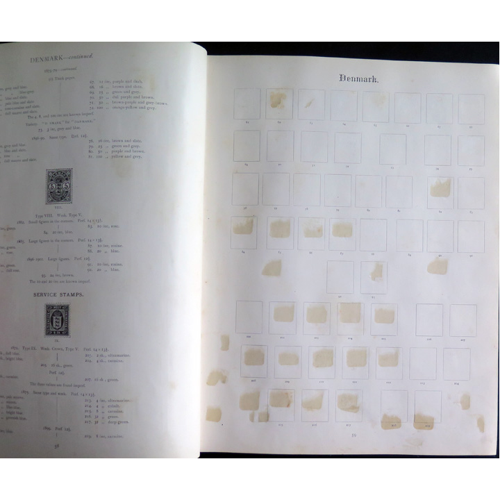 Magnifique album de timbres "The Imperial Postage Stamp Album" avec traces de gommettes