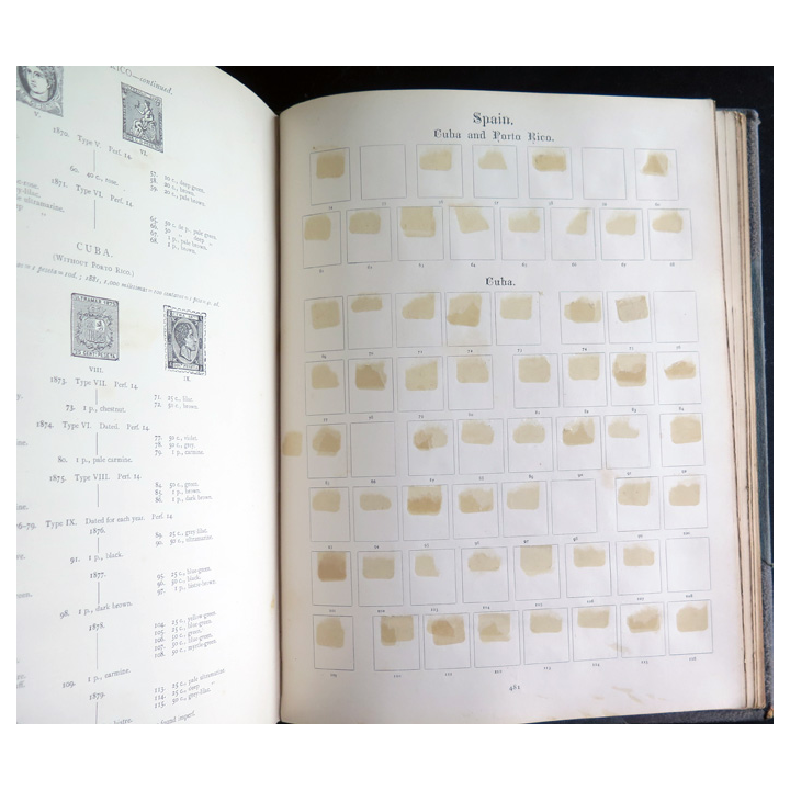 Magnifique album de timbres "The Imperial Postage Stamp Album" avec traces de gommettes