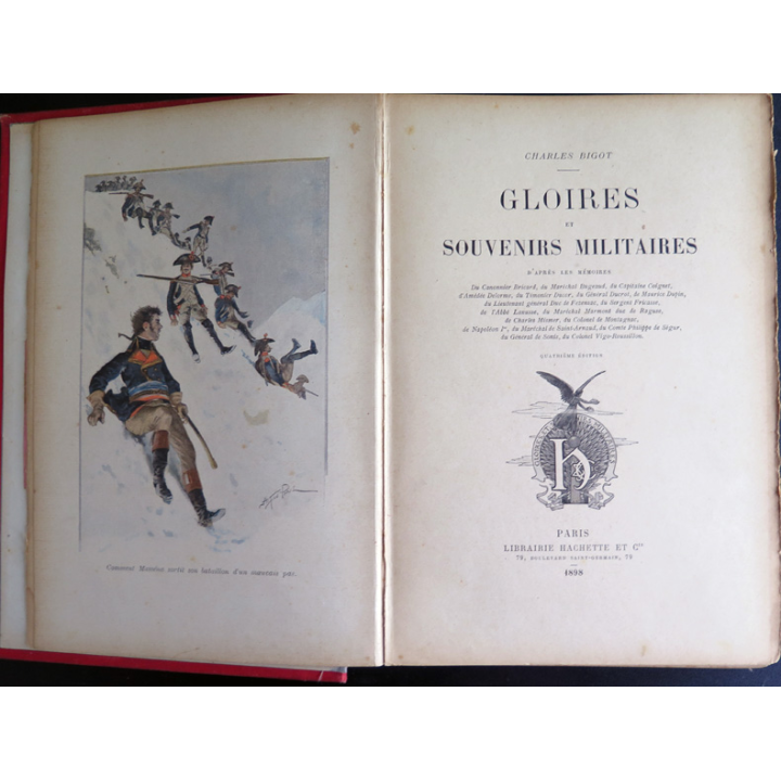 Gloire et souvenirs militaires de Charles Bigot 1898 cartonné