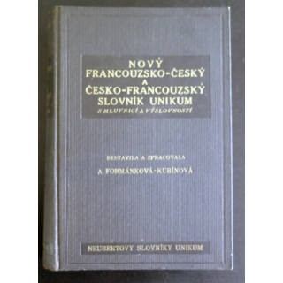 Dictionnaire franco tchèque Sestavila a zpracovala 1935