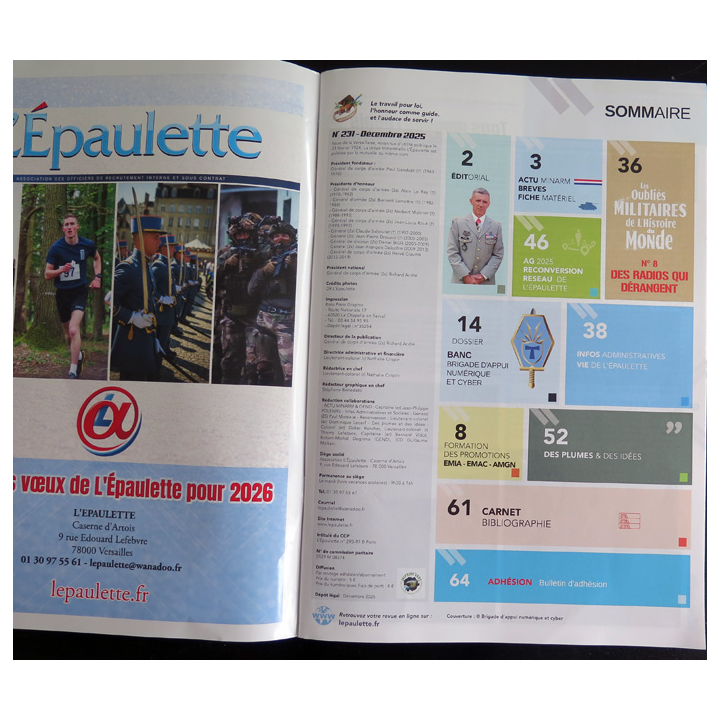 L'ÉPAULETTE n° 231 décembre 2025 : Revue de l'épaulette sur la brigade d'appui numérique et cyber