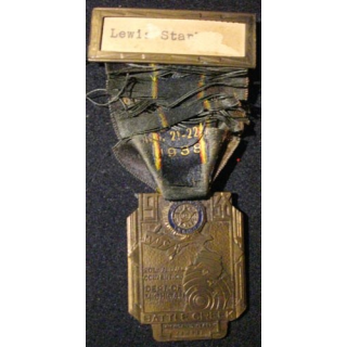 USA AMERICAN LEGION : BATTLE CREEK 1938 RUBAN EN MAUVAIS ÉTAT