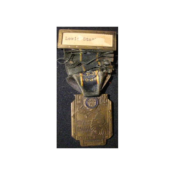USA AMERICAN LEGION : BATTLE CREEK 1938 RUBAN EN MAUVAIS ÉTAT
