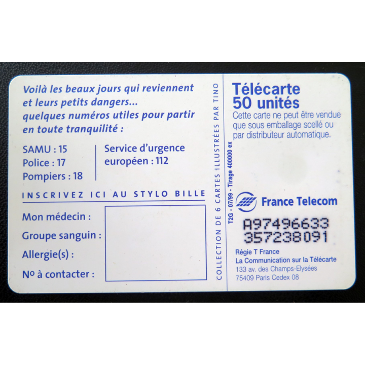 Carte téléphonique Télécarte 50 Voilà les beaux jours qui reviennent