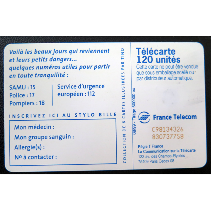 Carte téléphonique Télécarte 120 Voilà les beaux jours qui reviennent