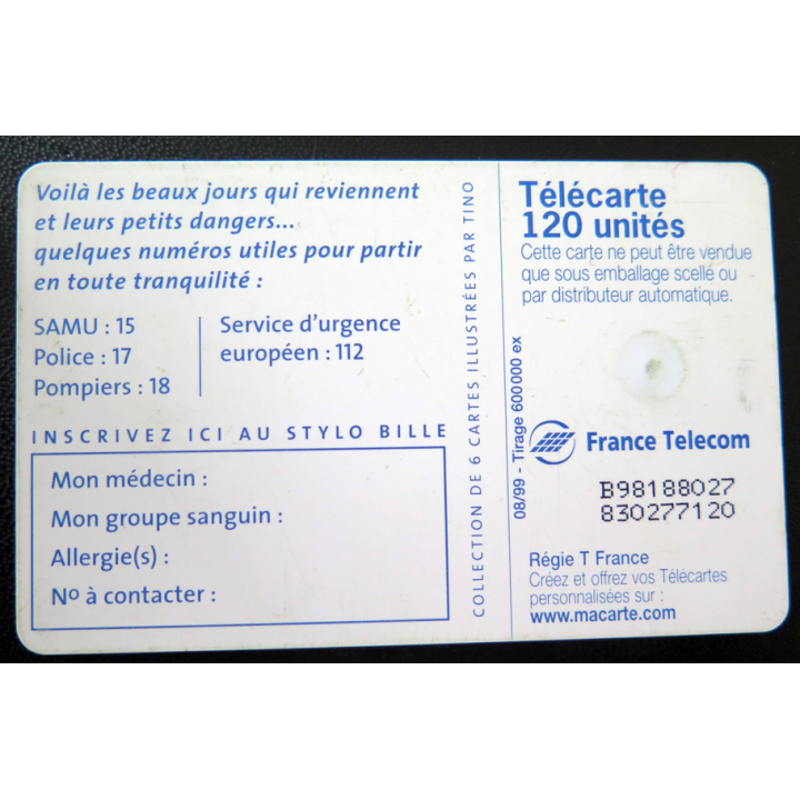 Carte téléphonique Télécarte 120 Voilà les beaux jours qui reviennent