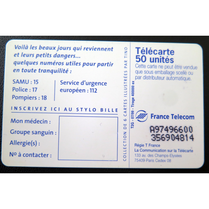 Carte téléphonique Télécarte 50 Voilà les beaux jours qui reviennent