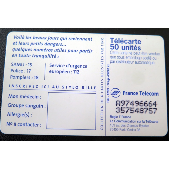 Carte téléphonique Télécarte 50 Voilà les beaux jours qui reviennent