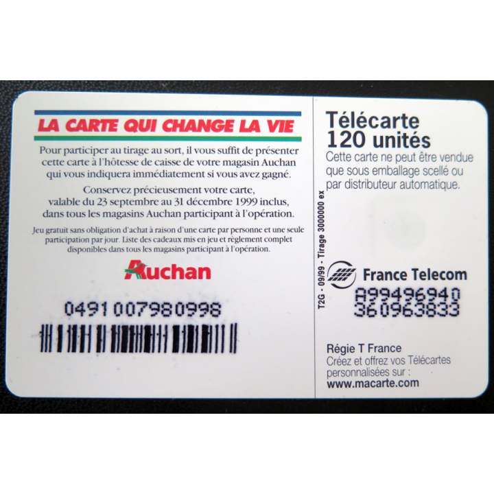 Carte téléphonique Télécarte 120 La Carte qui change la vie