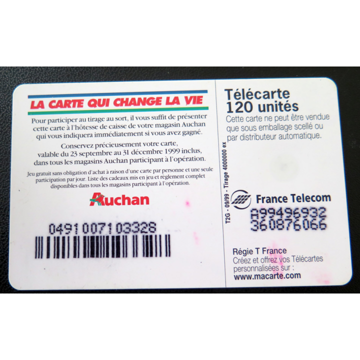 Carte téléphonique Télécarte 120 La Carte qui change la vie