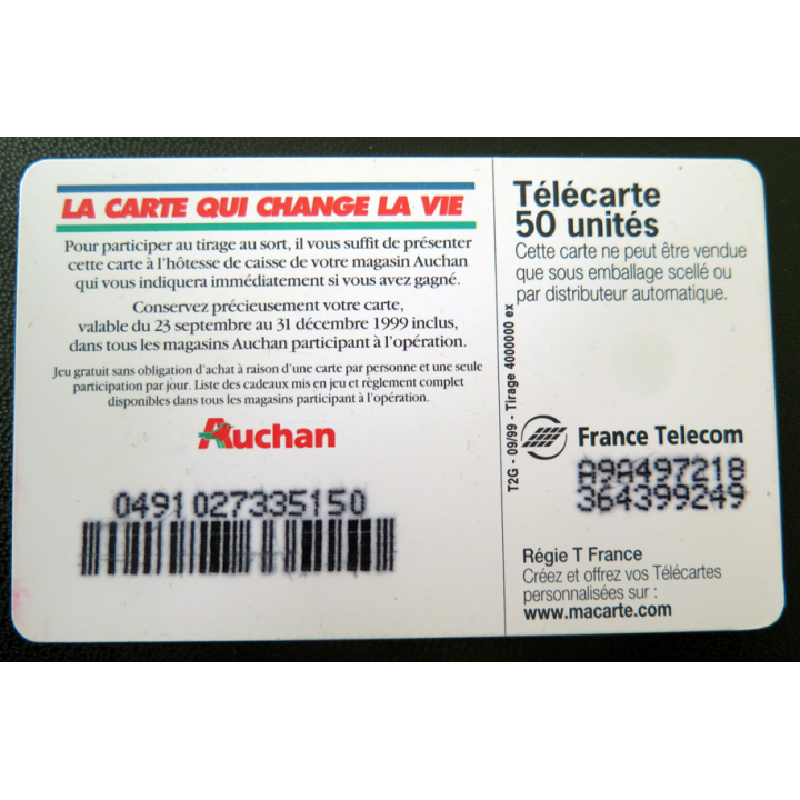 Carte téléphonique Télécarte 50 La Carte qui change la vie