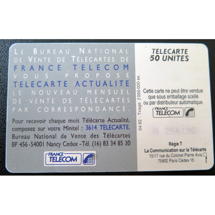 Carte téléphonique Télécarte 50 Télécarte actualités