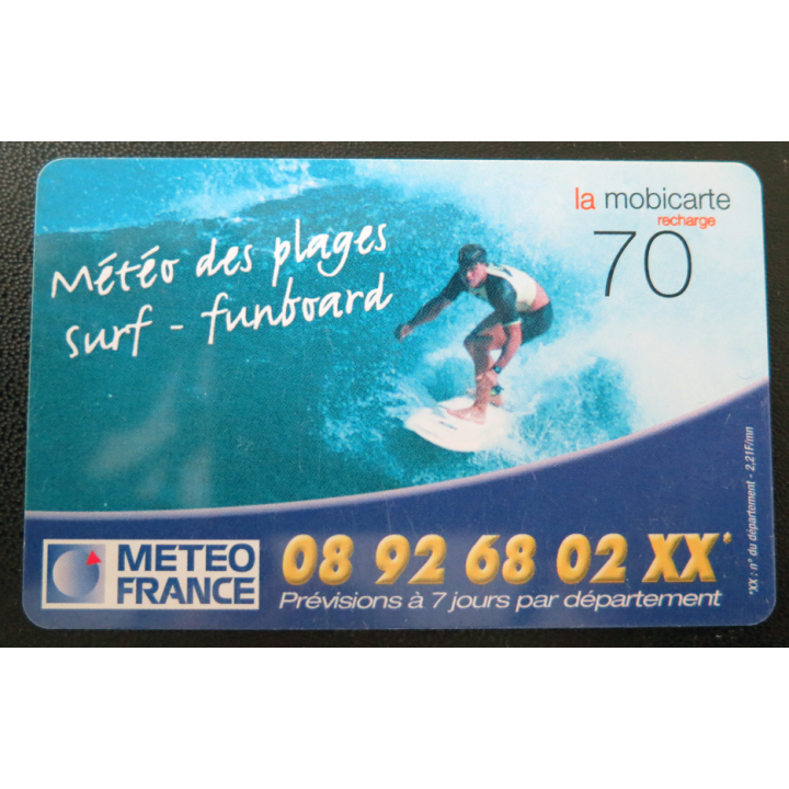 Carte téléphonique Mobicarte 70 Meteo France