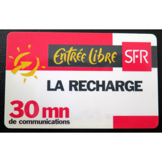 Carte téléphonique La Recharge SFR 30 mn de communications