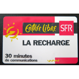 Carte téléphonique La Recharge SFR 30 mn de communications