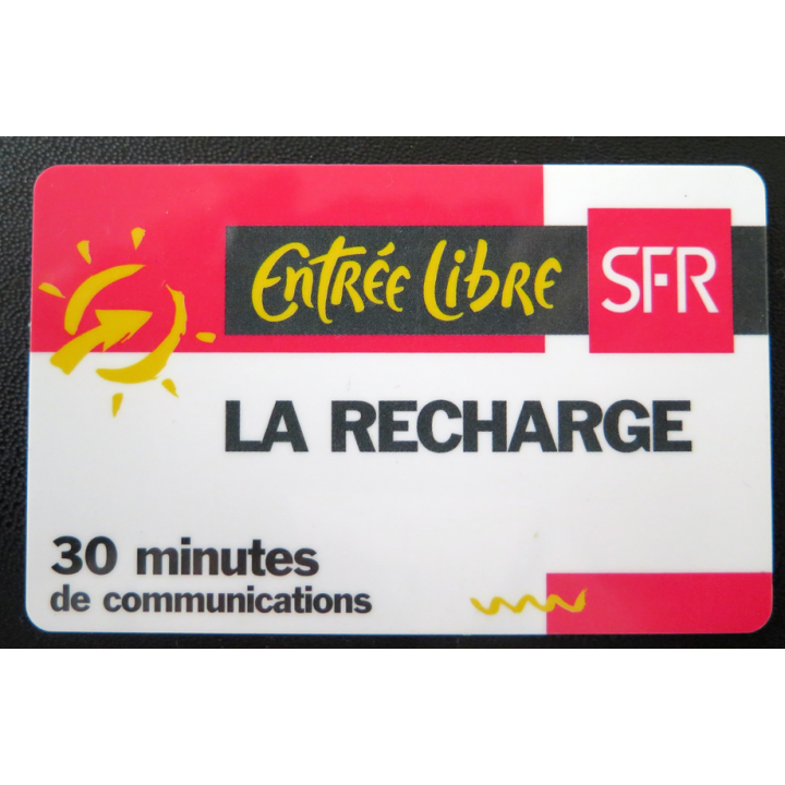 Carte téléphonique La Recharge SFR 30 mn de communications