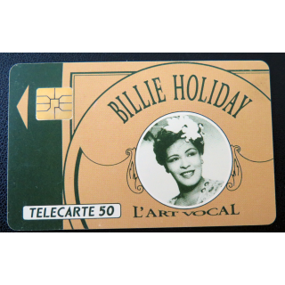 Carte téléphonique Télécarte 50 L'art vocal Billie Holiday