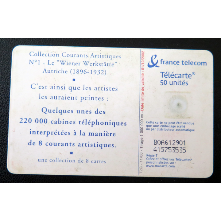 Carte téléphonique Télécarte 50 Le "Weiner Werkstätte" Autriche