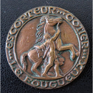 LE FOUGUEUX : rondache bronze de l'escorteur côtier Le Fougueux Arthus Bertrand sans attache