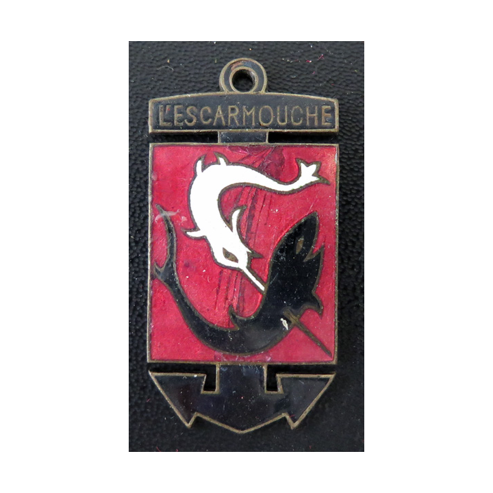 L'ESCARMOUCHE : insigne émaillé de la Frégate escarmouche (fabrication AB) sans attache