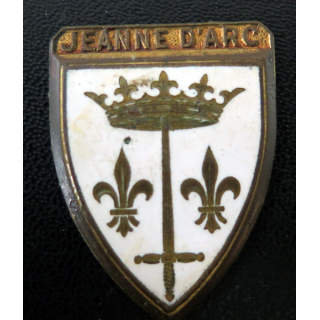 JEANNE D'ARC : insigne émaillé du Croiseur Jeanne d'Arc Courtois sans attache