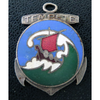 TEMPETE : insigne émaillé du Torpilleur tempête Abecassis sans attache
