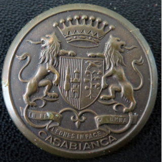CASABIANCA : rondache bronze du Casabianca Arthus Bertrand sans attache