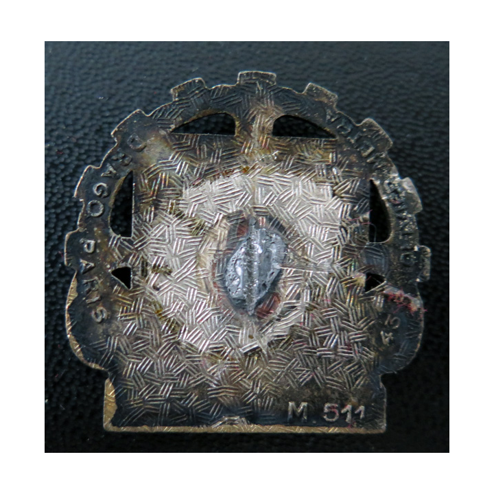 JULES VERNE : insigne émaillé du navire atelier Jules Verne Drago Olivier métra M 511 sans attache
