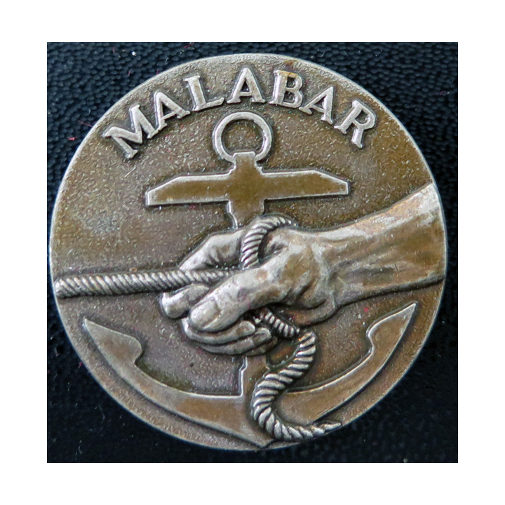 MALABAR : rondache argentée du remorqueur Malabar FIA sans attache