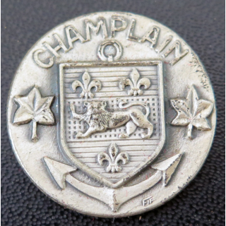 CHAMPLAIN : rondache argentée du Champlain FIA sans attache