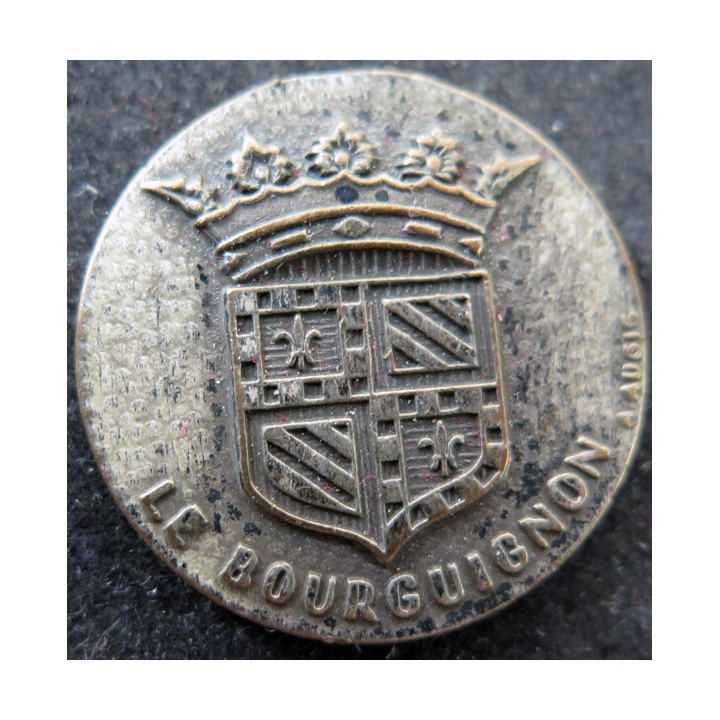 LE BOURGUIGNON : rondache argentée de l'escorteur rapide le Bourguignon Augis sans attache
