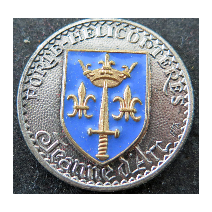 P.H JEANNE D'ARC : rondache argentée du Porte hélicoptère Jeanne d'Arc FIA  sans attache