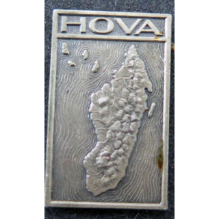 HOVA: insigne métal de l'escorteur Hova Sterling gravé au dos (USA) sans attache