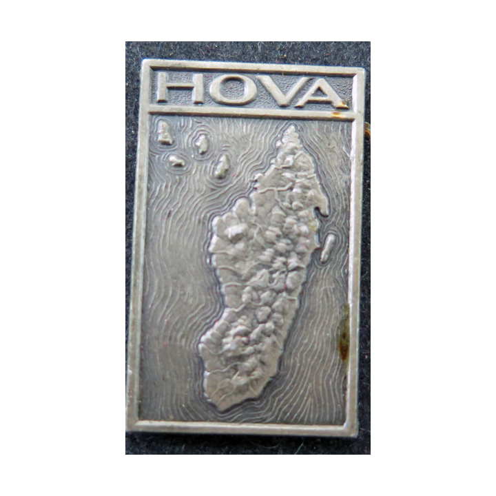 HOVA: insigne métal de l'escorteur Hova Sterling gravé au dos (USA) sans attache