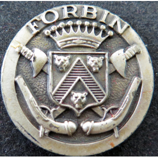 FORBIN : Rondache argentée de l'escorteur d'escadre Forbin Arthus Bertrand Paris sans attache