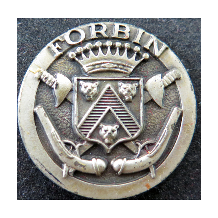 FORBIN : Rondache argentée de l'escorteur d'escadre Forbin Arthus Bertrand Paris sans attache