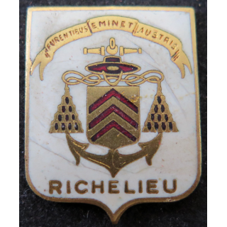 RICHELIEU : insigne émaillé du bâtiment de Ligne Richelieu Augis sans attache
