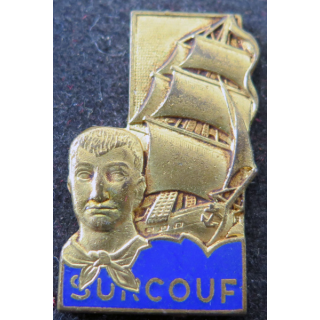 SURCOUF : insigne émaillé de l'escorteur d'escadre Surcouf Drago Paris sans attache