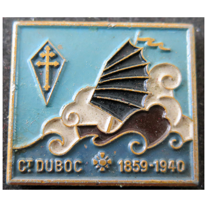 CT DUBOC : insigne alu peint de l'Aviso Dragueur Commandant Ct Duboc Augis sans attache