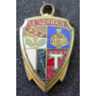 LE LORRAIN : insigne émaillé (porte clefs ?) de l'escorteur rapide Le Lorrain sans attache