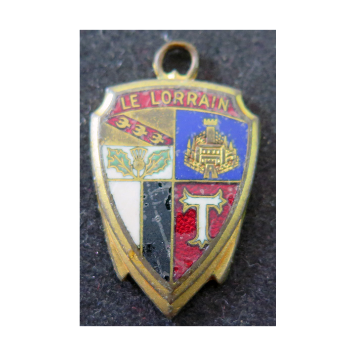 LE LORRAIN : insigne émaillé (porte clefs ?) de l'escorteur rapide Le Lorrain sans attache
