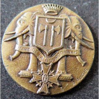 MAHE DE LA BOURDONNAIS : rondache bronze de Mahe de la Bourdonnais sans attache