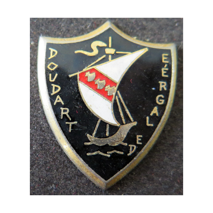 DOUDART DE LAGREE : insigne émaillé de l'Aviso escorteur Dousart de Lagrée Arthus Bertrand Paris sans attache