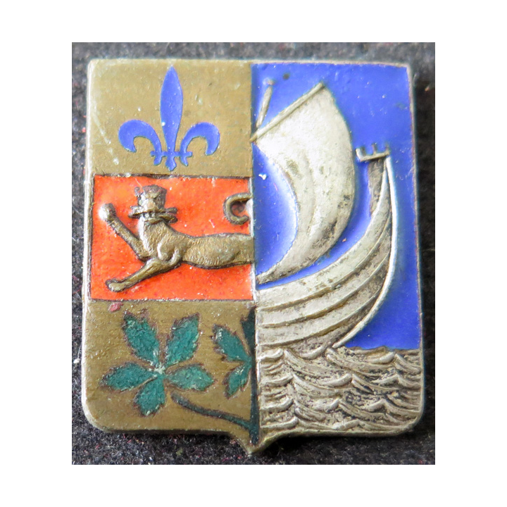 VAUQUELIN : insigne émaillé du contre torpilleur Vauquelin ABPD sans attache