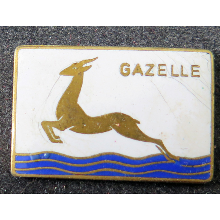 GAZELLE : insigne émaillé de l'Aviso dragueur Gazelle Augis sans attache